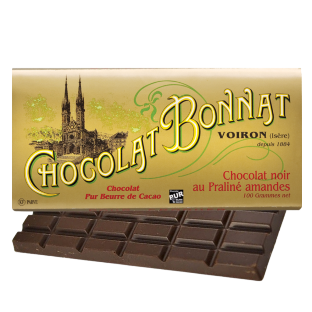 Chocolat Bonnat - Chocolat Noir Au Praliné Amandes - Via Café